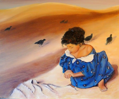 petite fille sur le sable