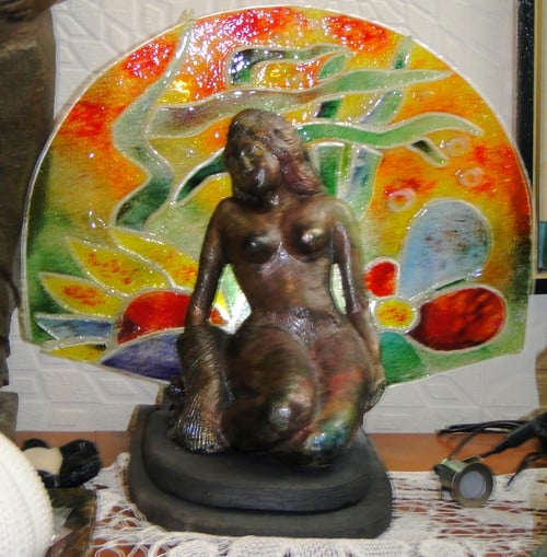 sirene avec fond en fusing