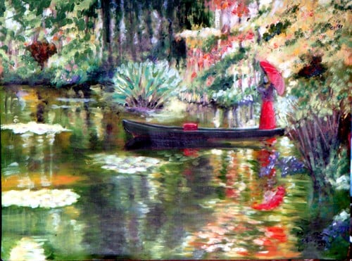 h-giverny etang avec barque)