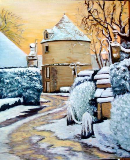 pigeonnier sous la neige