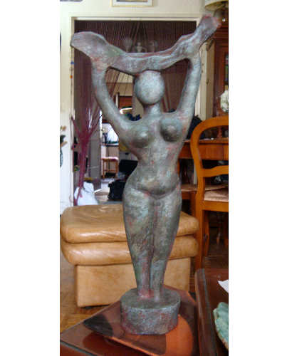 femme pied de lampe